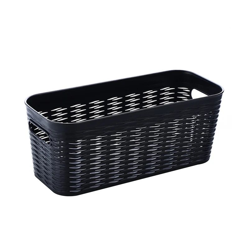 Schwarzer Kunststoffkorb Ezystorage - Wave