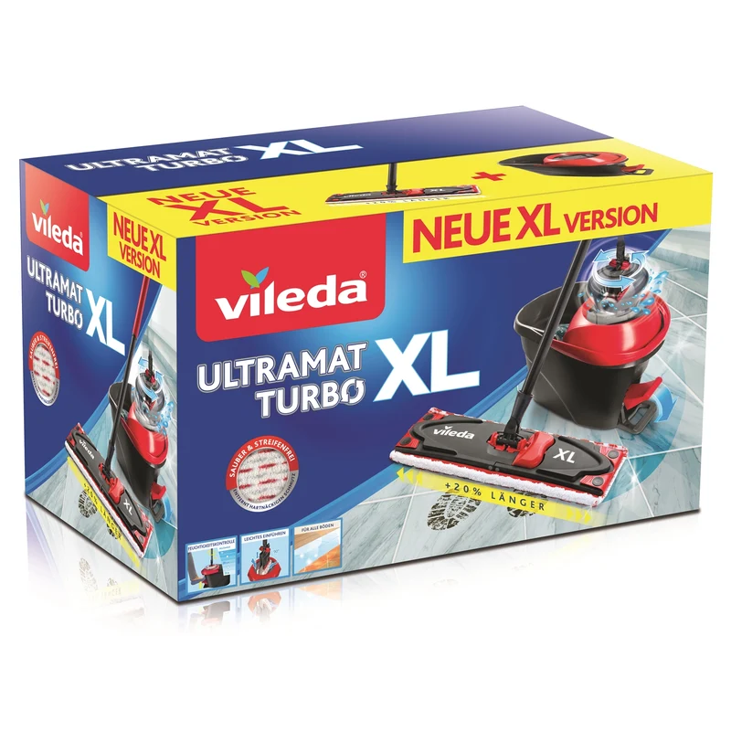 VILEDA ROTIERENDER MOPP Flach Bodenwischer Ultramax Turbo XL 42CM