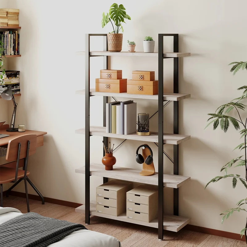 Stabiles Standregal mit 5 Regalebenen