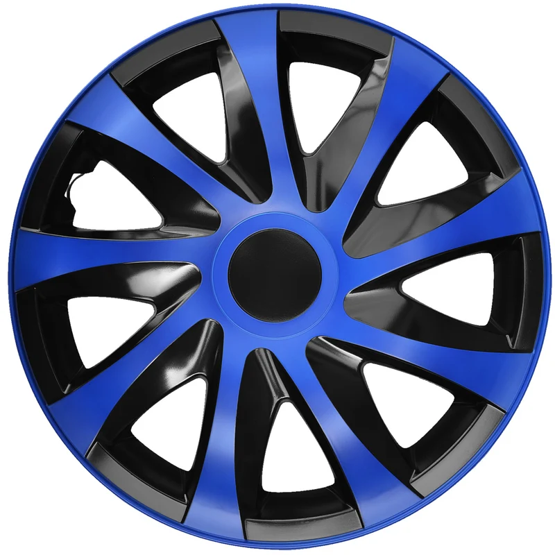 Satz 15" DRACO Radkappen blau/schwarz 4 Stück