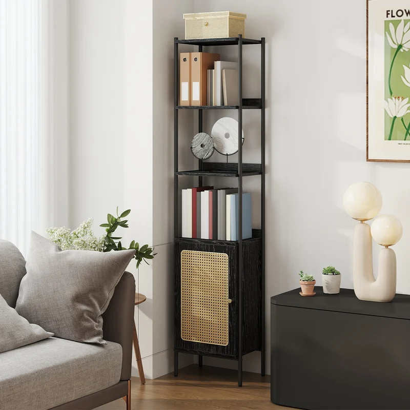 Bücherregal 6 Ebenen mit Metallrahmen