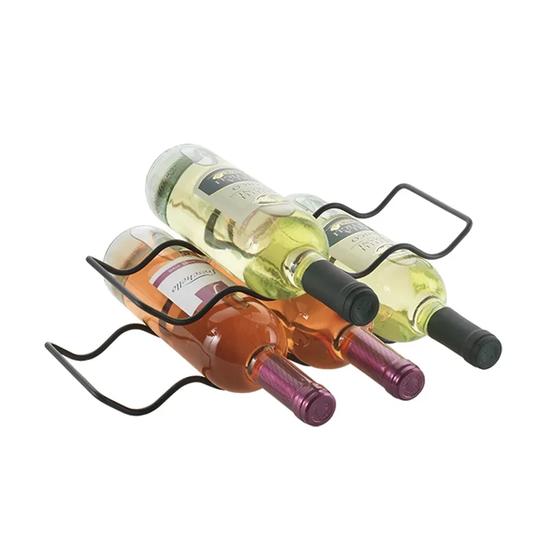 Schwarzer Flaschenhalter 2-teiliges Set Metaltex