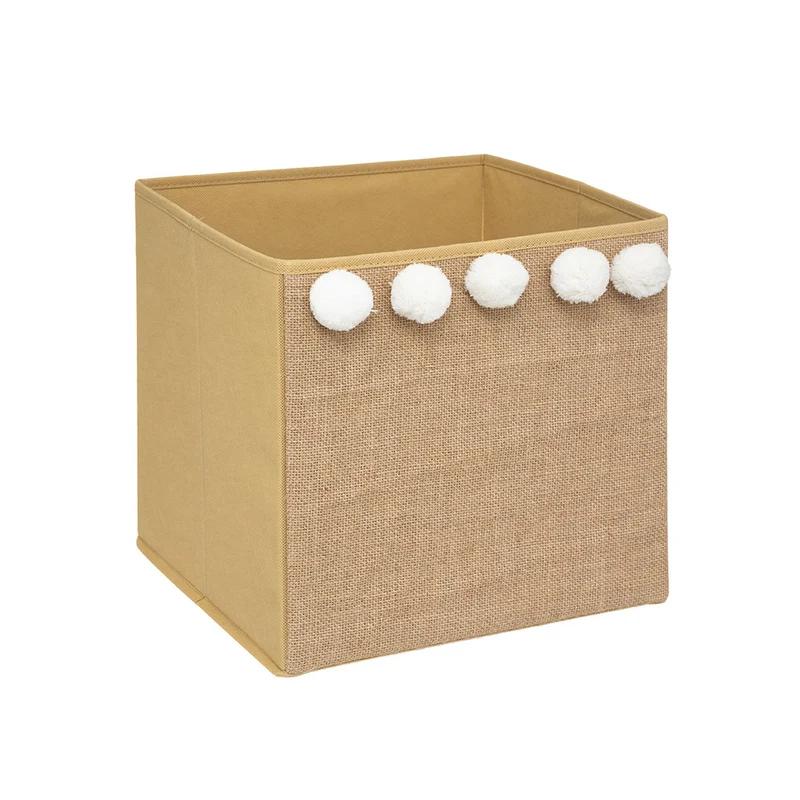 Kinderkorb faltbar 29 x 29 cm braun Atmosphera