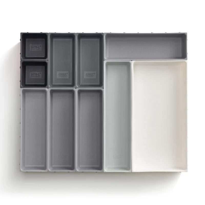 Schubladeneinsatz Modular 10-teilig grau schwarz anklickbar Joseph Joseph - Duo Duo