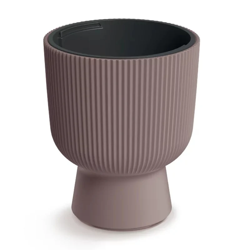 Prosperplast Milly Designer-Blumentopf Modernes Zylinderdesign inkl. Pflanzeinsatz, für Innen- und Außenbereich, Frostbeständig, Hitzebeständig und UV-strahlenbeständig Marsala, ⌀ 390 mm