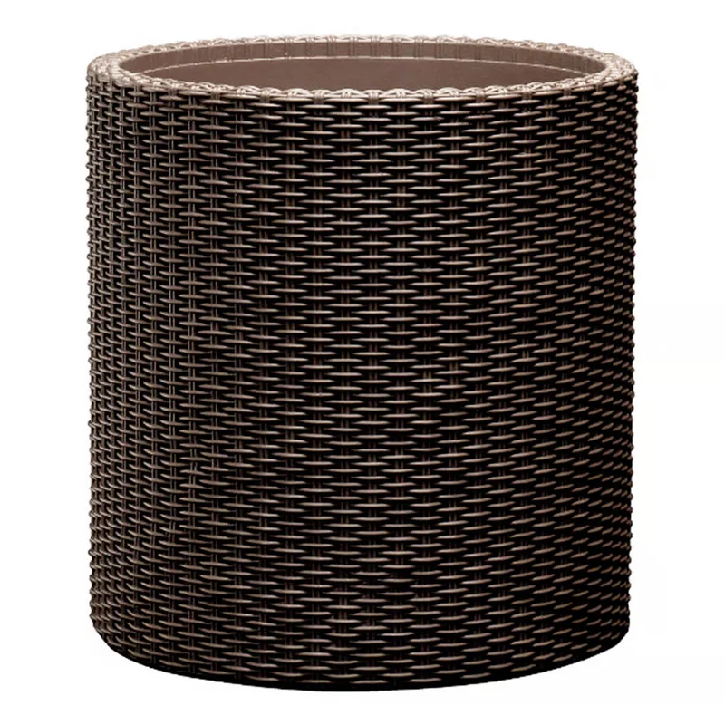 Keter Blumentopf, rund, Durchmesser 43,7 cm, Whiskey braun Cylinder Planter L