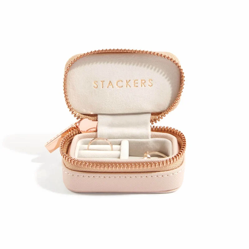Kleines Schmucketui mit Reißverschluss rosa Stackers
