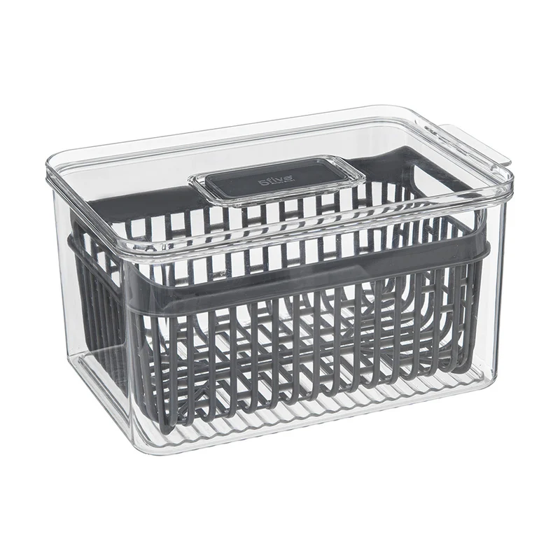 Stapelbare Kühlschrank-Aufbewahrungsbox mit Tropfeinsatz Five®