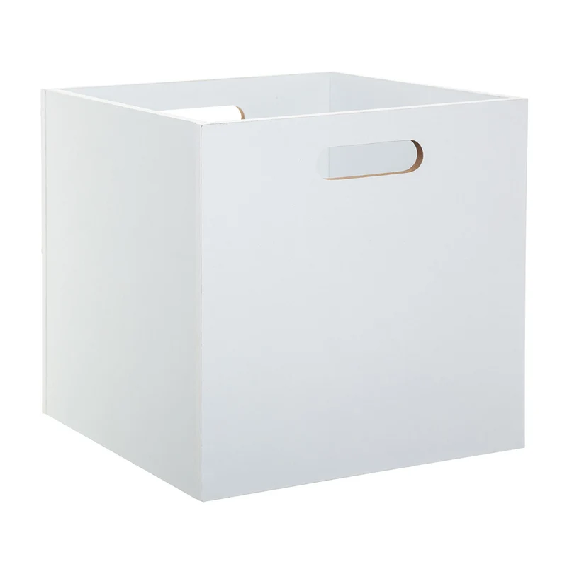 Weiße Aufbewahrungsbox Holz 31 x 31 x 31 cm Five®