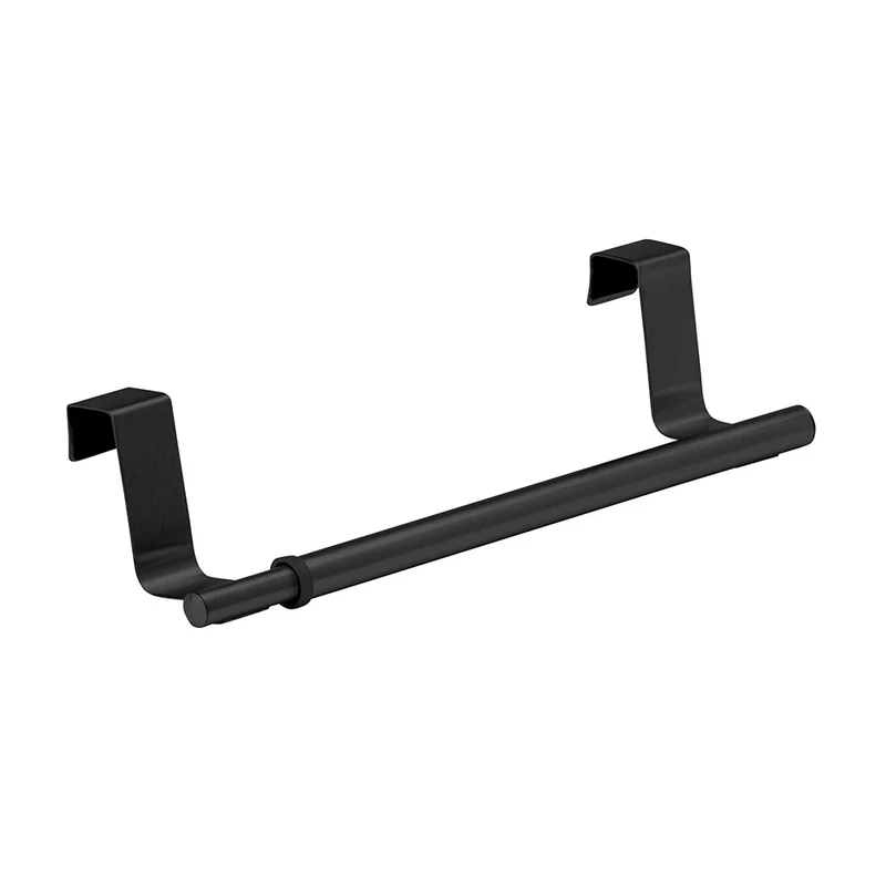 Ausziehbarer Küchenschrank-Handtuchhalter schwarz Wenko