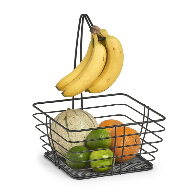 Obstschale schwarz mit Bananenaufhänger Zeller