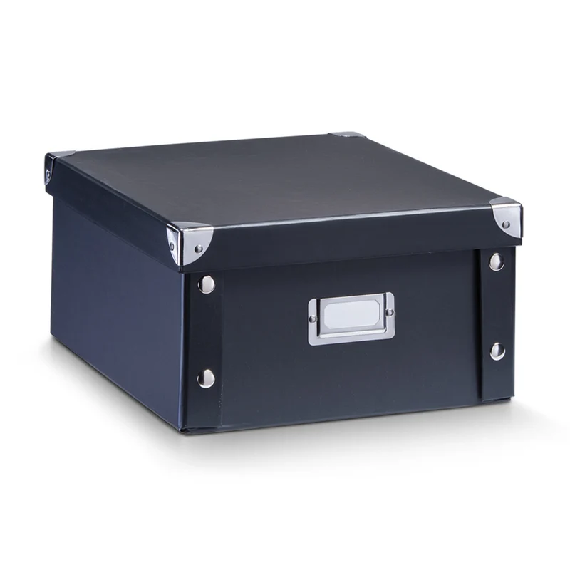 Aufbewahrungsbox mit Deckel 31x26x14 cm schwarz Zeller
