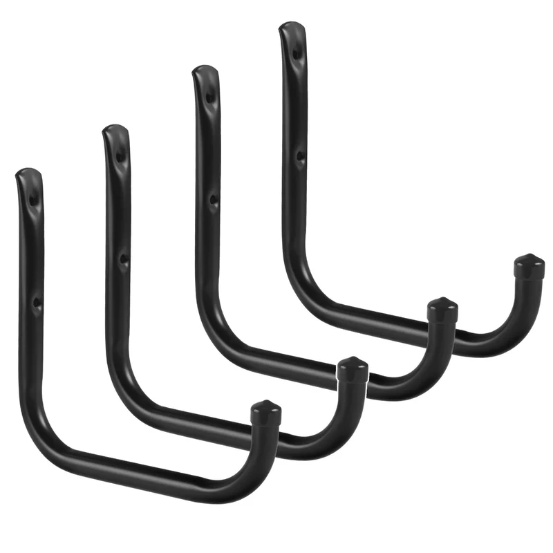 4er-Set Maclean-Wandhalterungen für Reifen, Räder, Leitern, Fahrräder, aus Stahl, max. Belastbarkeit 22 kg/Halterung, MC-487