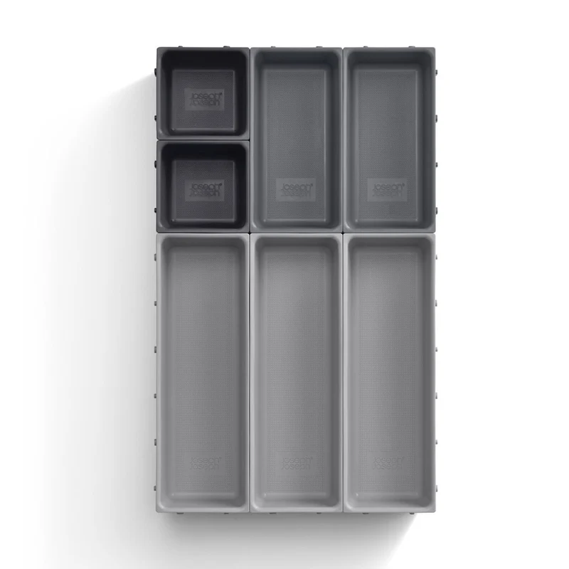 Schubladeneinsatz Modular 7-teilig grau schwarz anklickbar Joseph Joseph - Duo Duo