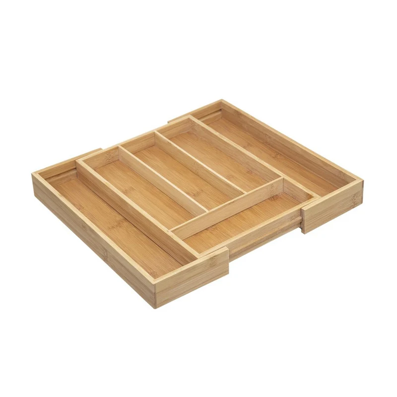 Besteckkasten aus Bambus ausziehbar Five®