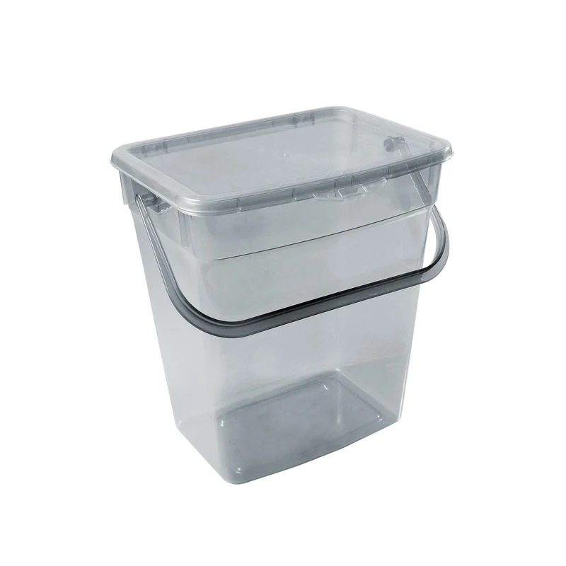 Waschpulver Aufbewahrungsbox mit Deckel Futterbehalter Behälter 10L Grau