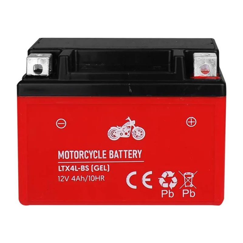Lamex Gel-Batterie, Motorrad, 12V, 4Ah, LTX4L-BS rot