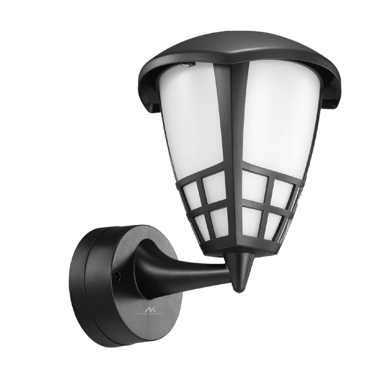 Wandleuchte 1xE27 Maclean, max. Belastung 60W, IP65, schwarz, MCE519 B + LED-Glühbirne E27, 6W 230V Maclean Energy MCE267 WW warmweiß 3000K 720lm Retro-Deko-Edison