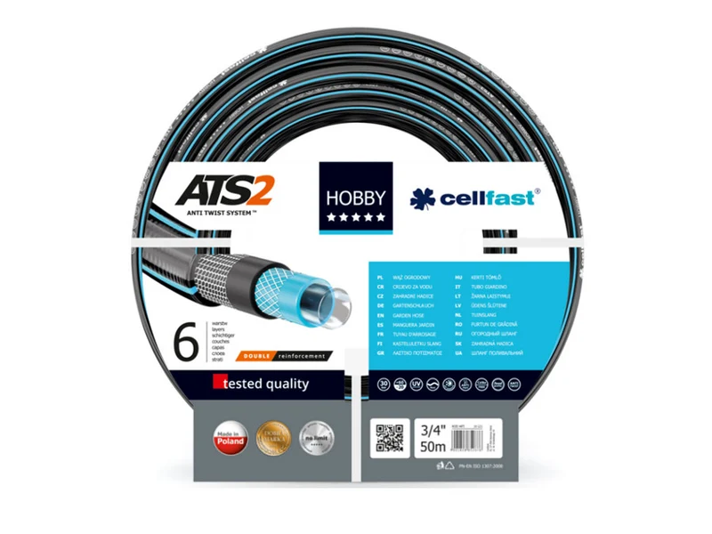 Cellfast Hobby 6-lagiger Gartenschlauch ATS2 3/4" 50m
