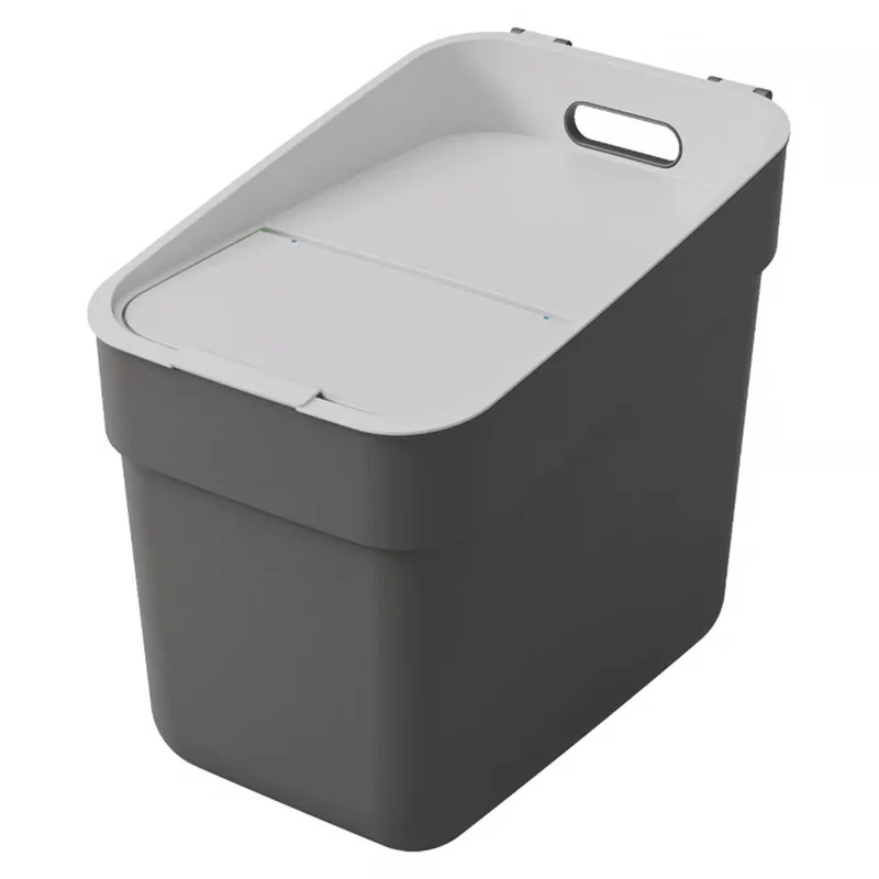 Curver Abfallbehälter, für Recycling, 20 Liter, dunkelgrau, Ready-To-Collect