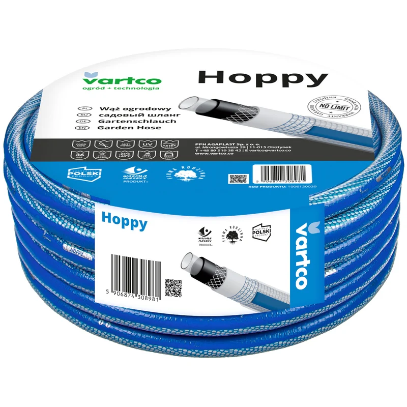 6-lagiger Wasserschlauch Trinkwasserschlauch Lebensmittelschlauch Anti Twist Gartenschlauch Gartenbewässerung Flexibel Flexischlauch UV-beständig 36 Bar 3/4" 50m