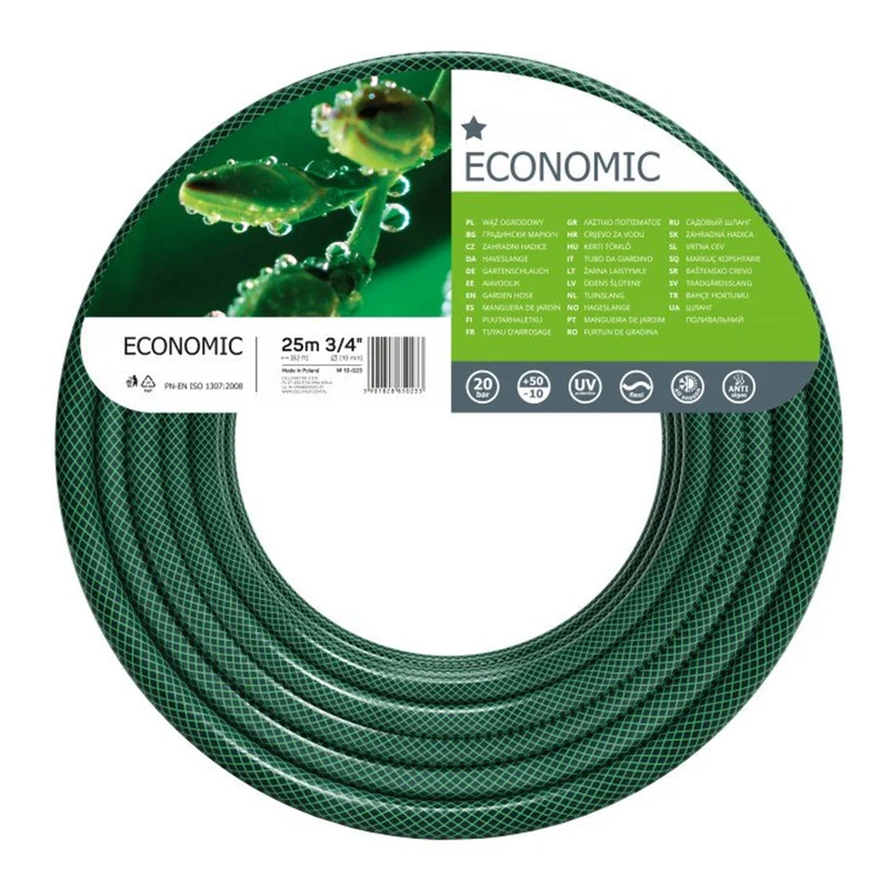 3/4" 25m Gartenschlauch 3-lagiger Wasserschlauch UV-Strahlen- und Algenablagerungbeständig