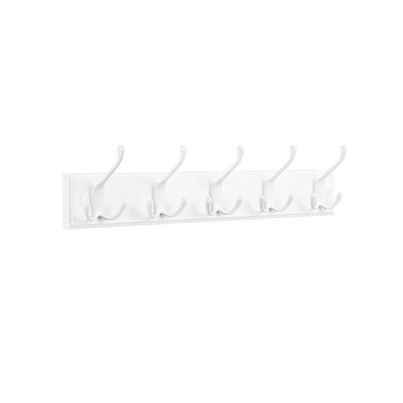 Wandgarderobe mit 5 Dreifach-Haken aus Metall
