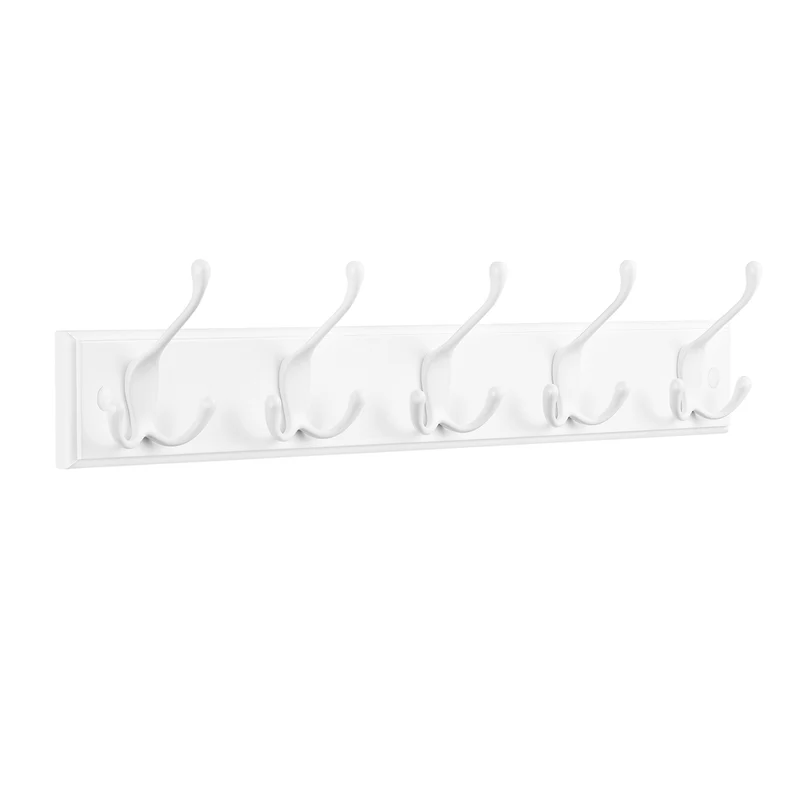 Wandgarderobe mit 5 Dreifach-Haken aus Metall