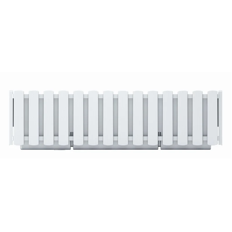 Boardee Fencycase Blumenkasten Balkonkasten Blumentopf Pflanzkasten Rustikales Design für Innen- und Außenbereich 58cm Weiß