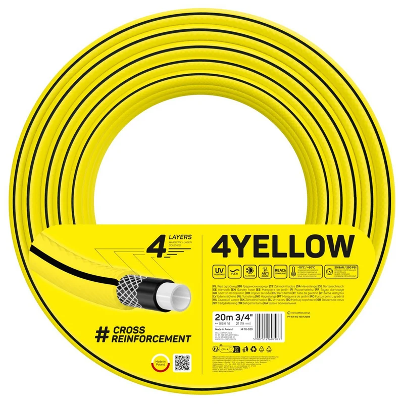 CELLFAST 4YELLOW Gartenschlauch 10-520 3/4" 20m 4-lagig