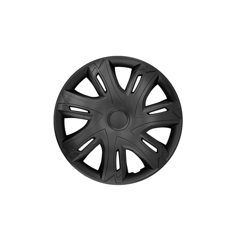 Radzierblenden für Stahlfelgen Radkappen Satz 4er Set Auto KFZ Fahrzeug Geeignet ür die meisten Marken und Felgen ABS-Kunststoff (Schwarz matt, 15")