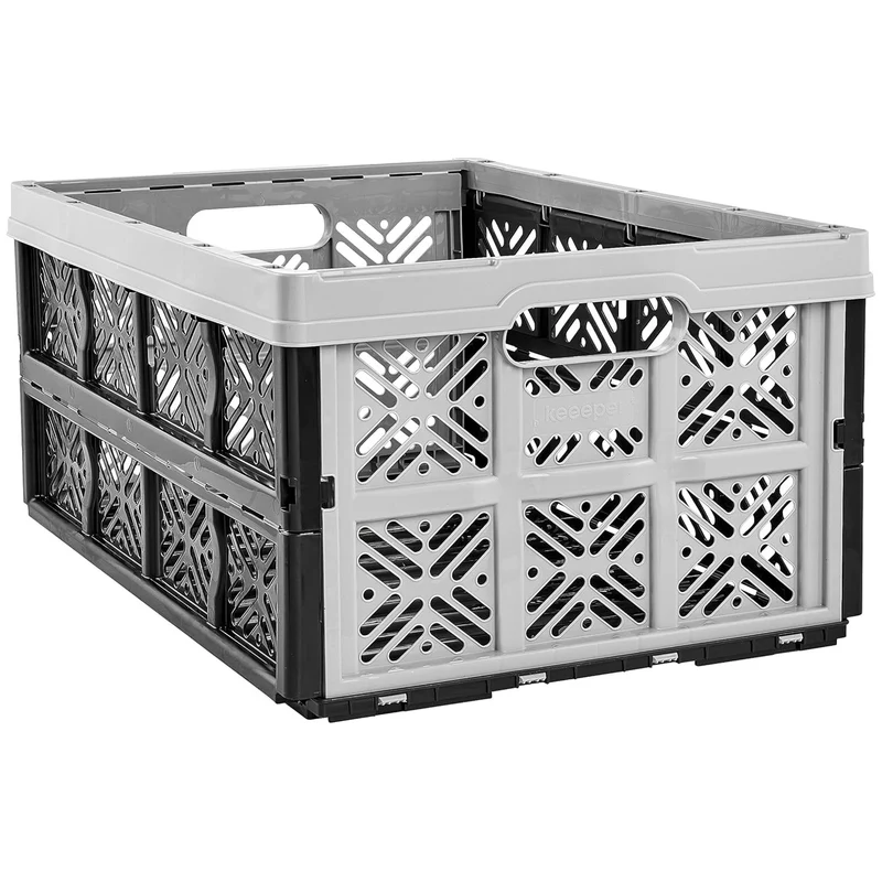 Keeeper Kunststoff-Klappkorb, 32L, grau-schwarz Tragfähigkeit: 16 kg
