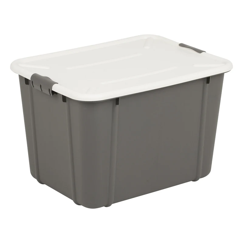 BranQ Velur 30L Aufbewahrungsbox mit Deckel dunkelgrau