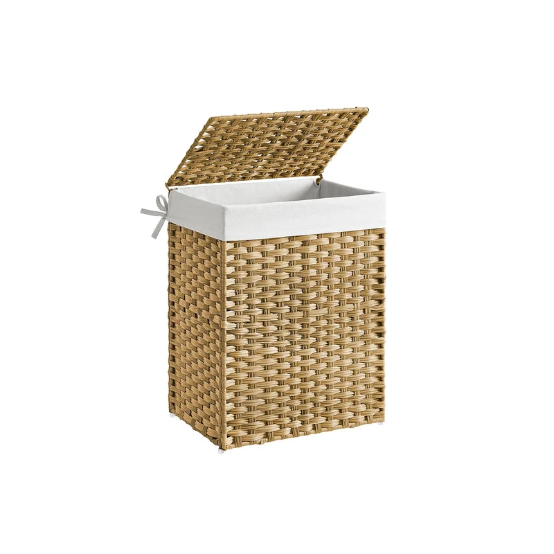Handgeflochtener Wäschekorb aus synthetischem Rattan
