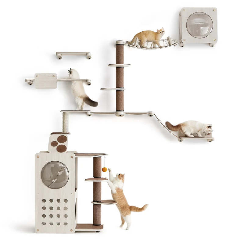 Planet - Katzenmöbel Kletterwand 10er Set