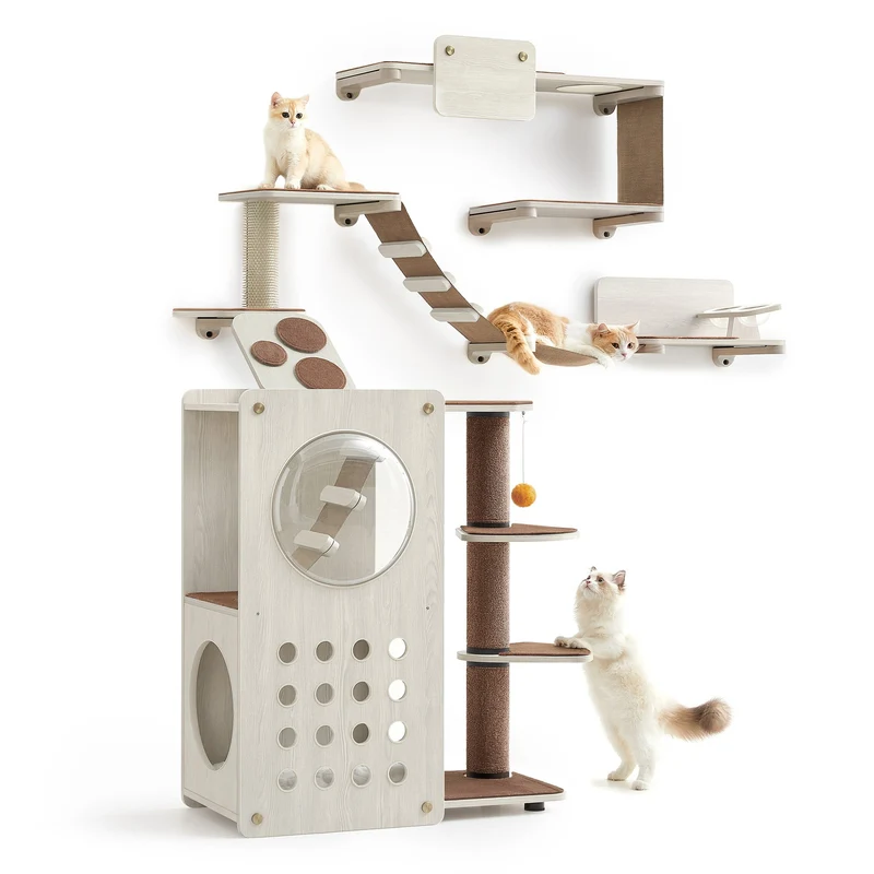 Land - Katzenmöbel Kletterwand 7er Set