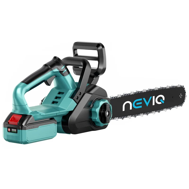NEVIQ Akku-Kettensäge, 12'' Schiene, 1000W, bürstenloser Motor, L12302