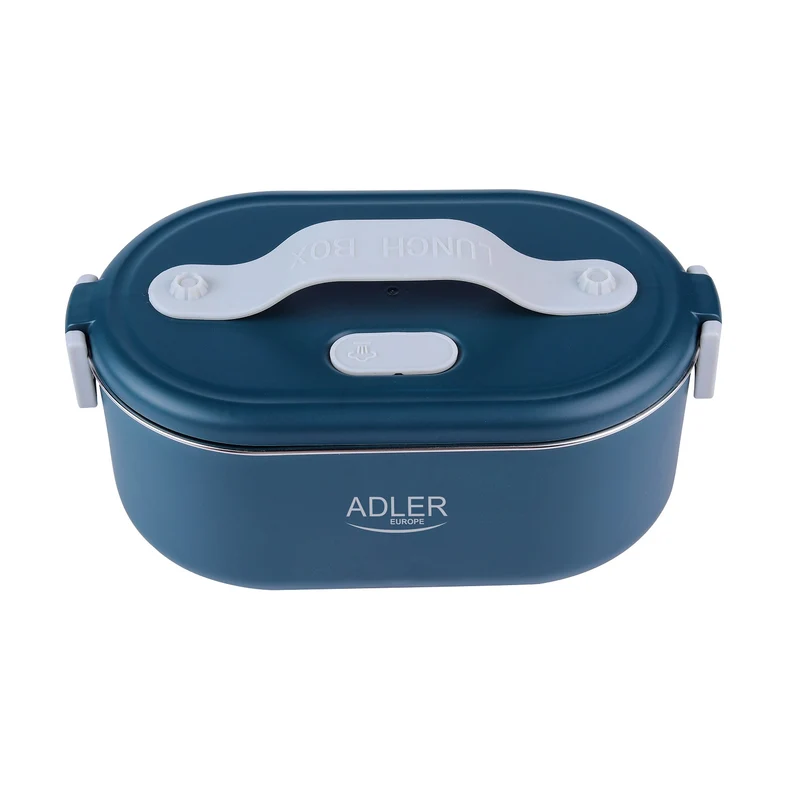 Adler Europe AD 4505 Elektrische Lunchbox Lebensmittelbehälter Fassungsvermögen: 0,8 Liter Erwärmt und Hält Mahlzeiten bis zu 70 °C Warm Nennleistung: 45–55 W 220–240 V ~ 50/60 Hz (Blau)