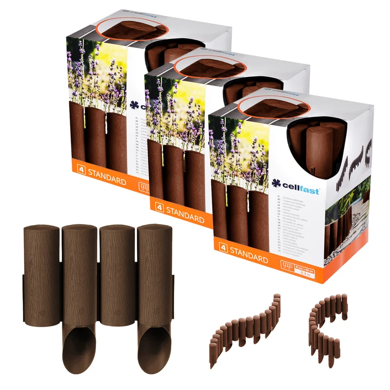 Cellfast Garten-Paisade, frostsicher, 6,9 m, braun