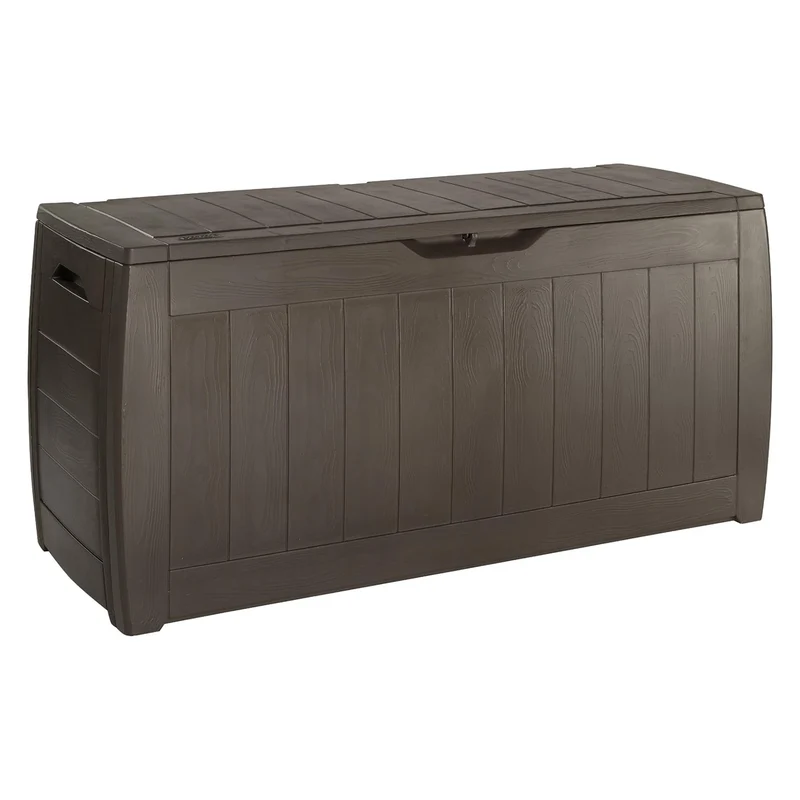 Keter Gartenbox, Aufbewahrungsbox, Fassungsvermögen 270l, braun, Hollywood