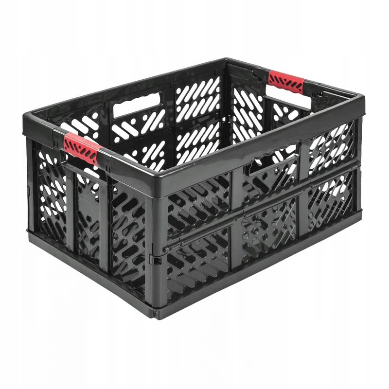 Ben Keeeper Kunststoff-Klappkorb, 45L, graphit, Tragfähigkeit bis 50kg, Softgrip-Griffe, GS-Zertifikat und TÜV-Prüfung, lebensmittelecht