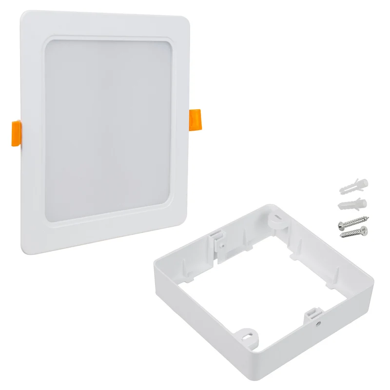 Maclean LED-Deckenpanel, Unterputz SLIM, 18W, Neutralweiß 4000K, 170*170*26mm, 1800lm, MCE374 S + Aufputzadapter MCE379 S