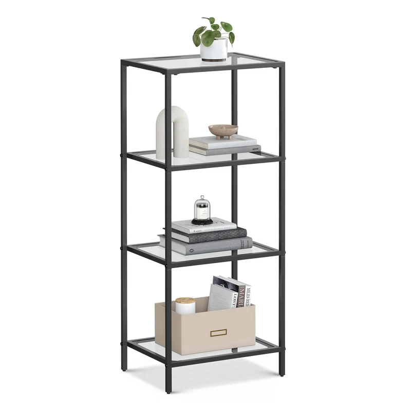 Regal mit 4 Ablagen transparent