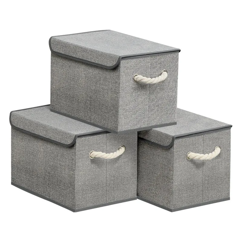 Stoffboxen mit Deckel 3er Set