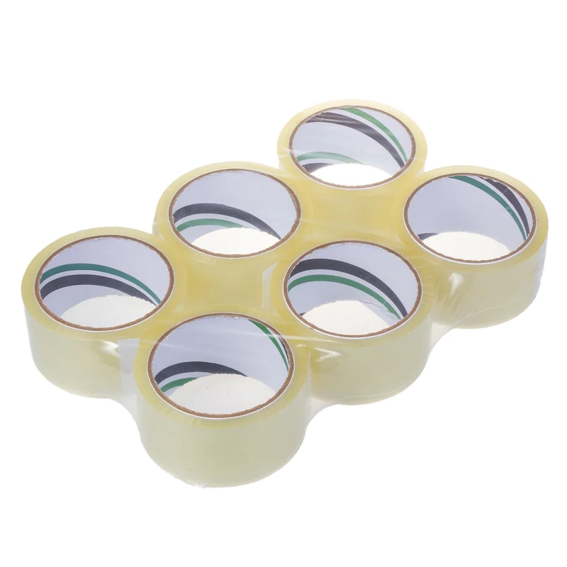 Selbstklebendes transparentes Acryl-Verpackungsband 54m 48mm - 6 Stück
