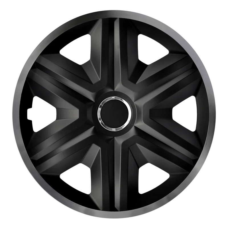 Universal Radkappen Radzierblenden Radblenden Auto KFZ 4 Stück Schwarz/Graphit 15"