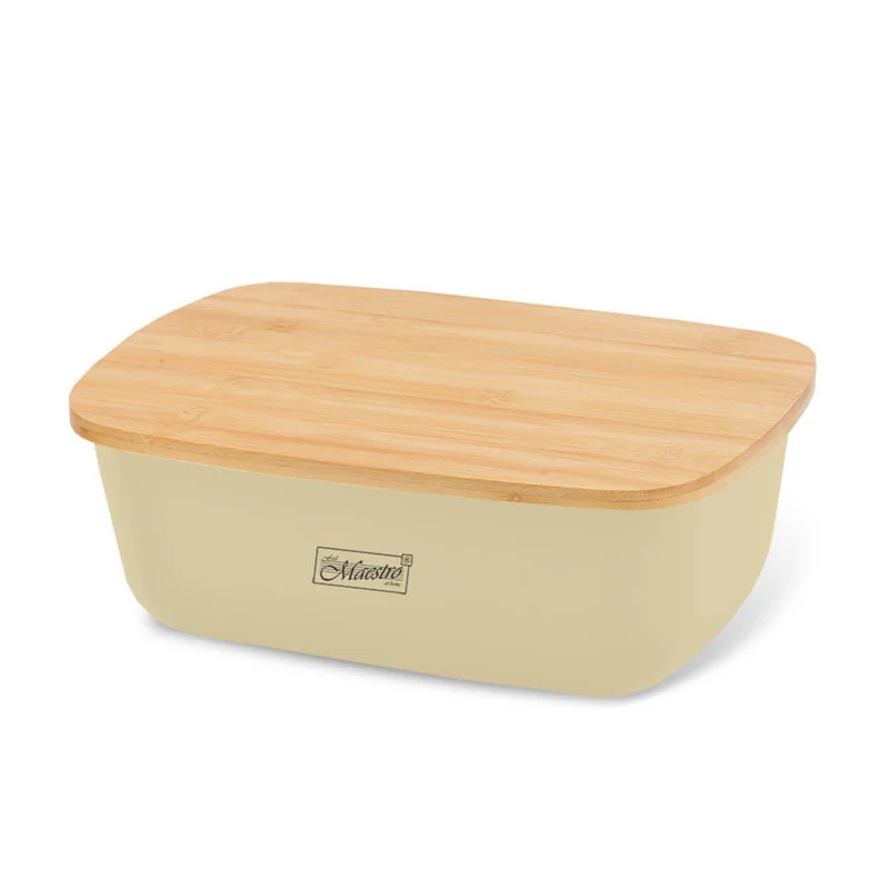Maestro-Brotlaib, Bambusdeckel, 35 x 24 x 12 cm, MR-1776-IVORY