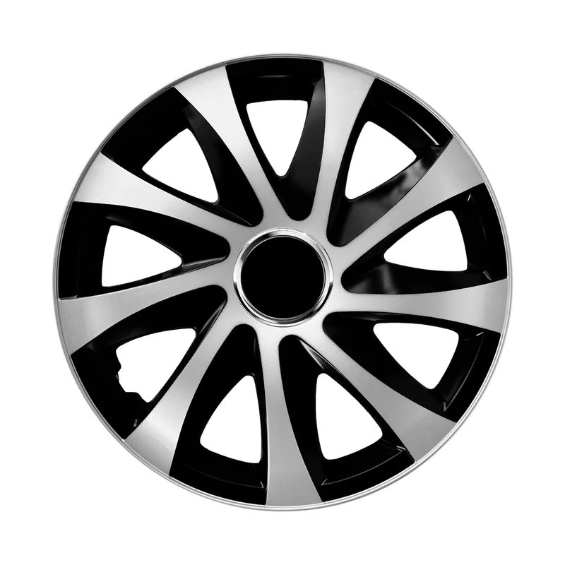 13 "NRM EXTRA DRIFT SILVER BLACK Radzierblenden Set 4 Stück
