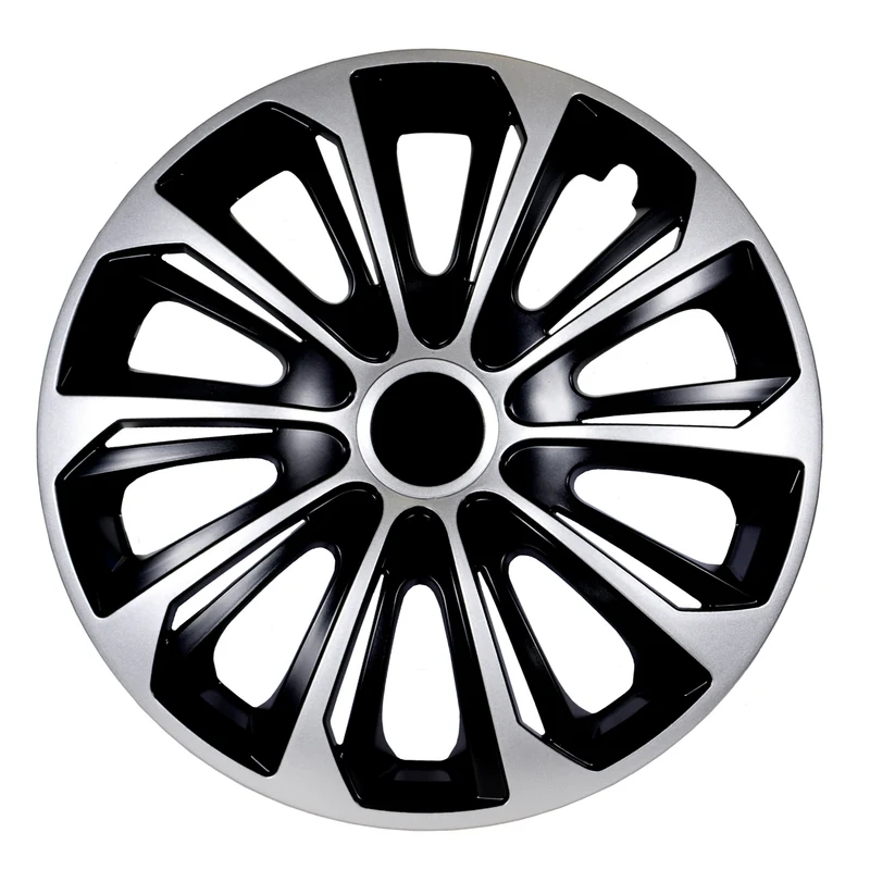 Nrm Strong Duocolor Radzierblenden Radkappen Set 4Stück 14 Zoll schwarz/silber