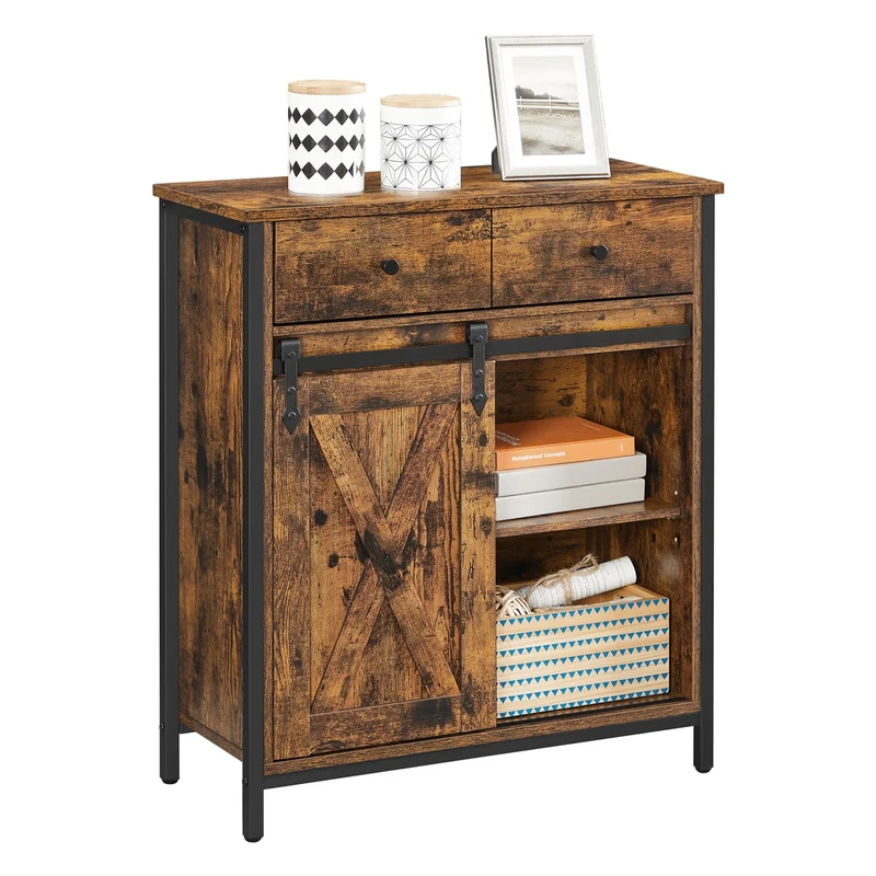 Beistellschrank mit Schublade Industriestil